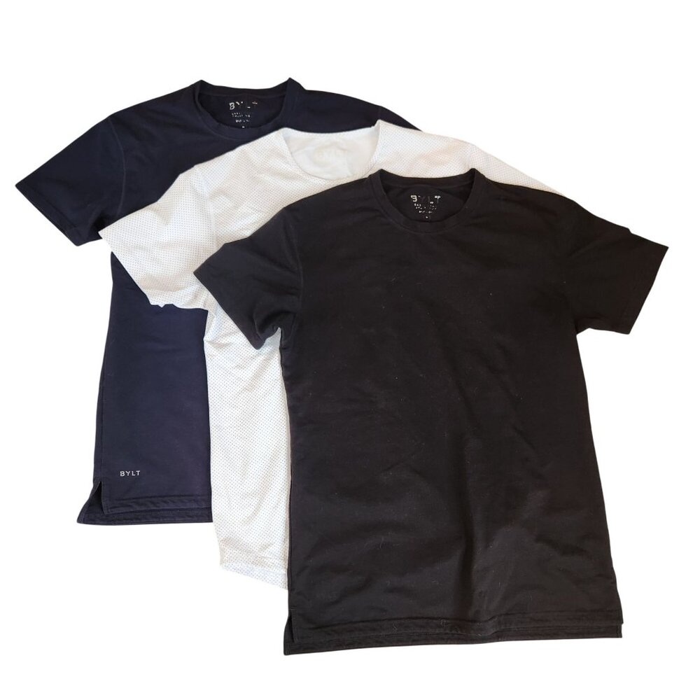 Bundle (3) Bylt Basic Crew Split Hem Tee T-Shirt … - image 1
